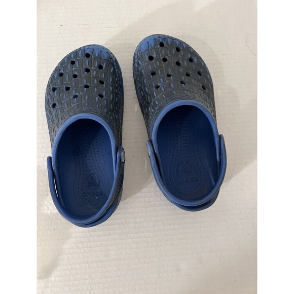 Classic Clog Crocskin Crocs Blue/Navy Blue Size J2 - Picture 1 of 16